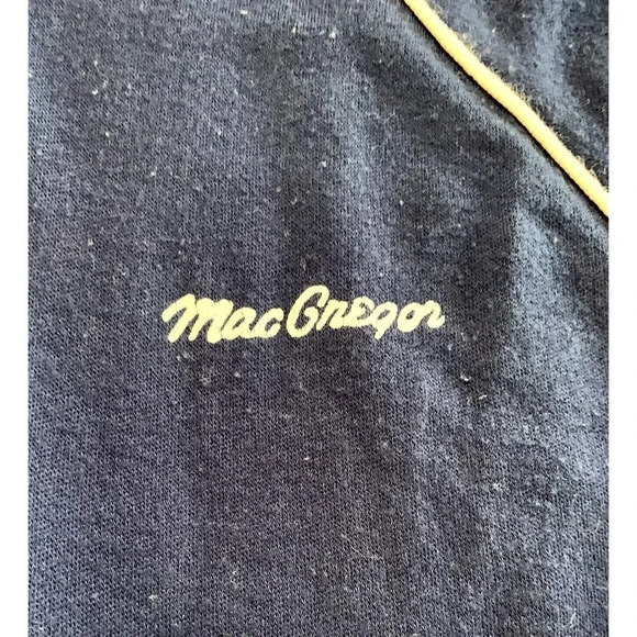 Vtg MacGregor Full Zip Jacket Blue Red White Acrylic Triple Knit Men's Medium M - Picture 4 of 10